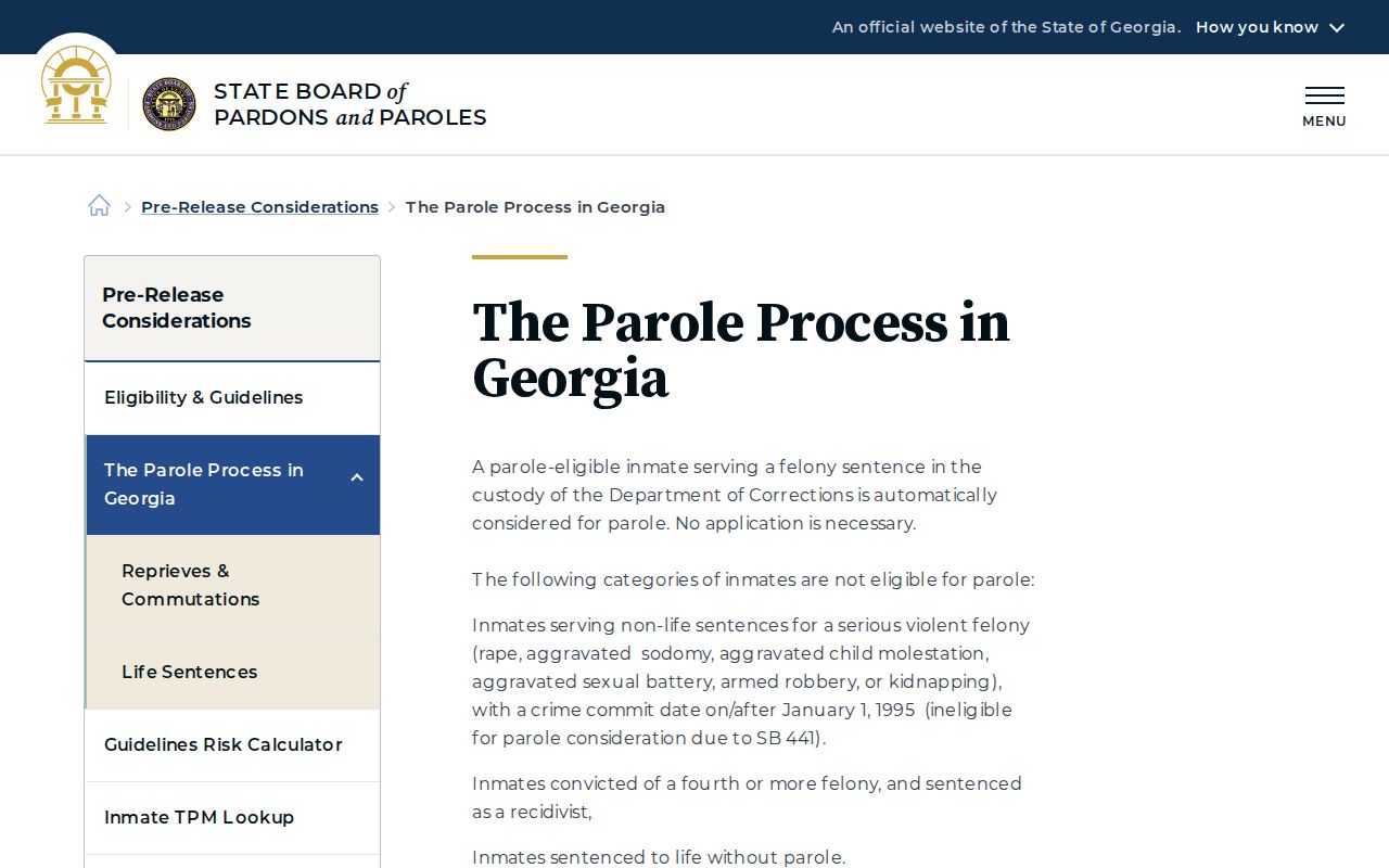 Hall County parole process and release supervision source