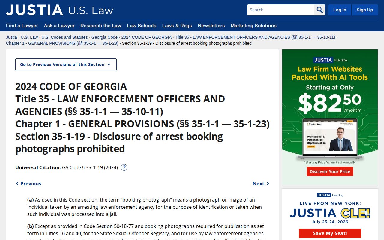 Georgia booking photo law for Hall County released inmate mugshots