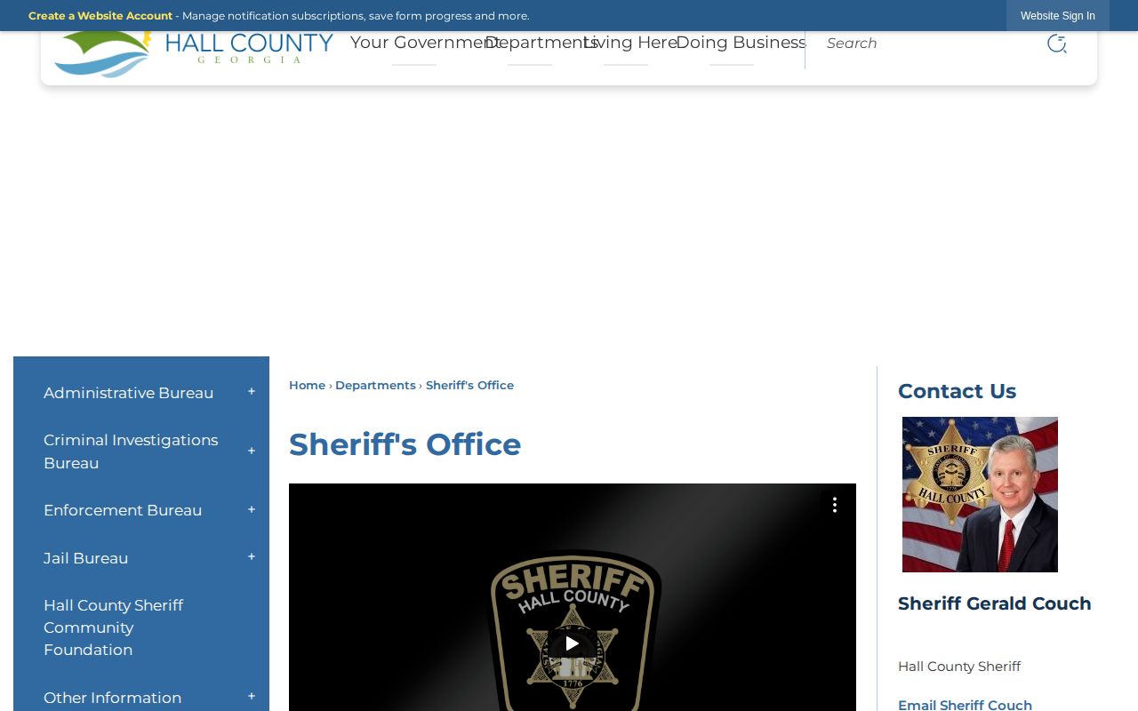 Hall County Sheriff VINELink custody release resource